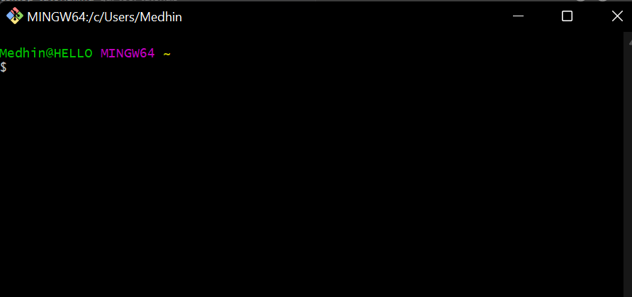 open git bash terminal